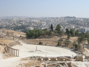 la Piazza Ovale di Jerash (Giordania)