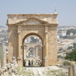 vista sul Cardus Maximus (Jerash, Giordania)