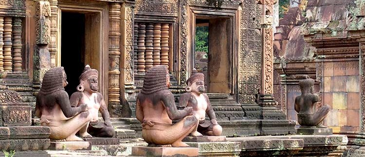 Banteay Srei, particolare (Siem Reap, Cambogia)
