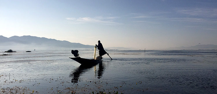 pescatore sul lago Inle (Myanmar - Birmania)