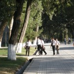 studenti al parco Navoi (Samarcanda, Uzbekistan)
